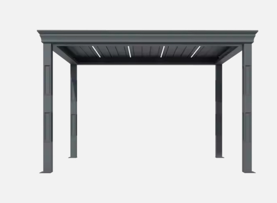Garden Aluminum Shelter Waterproof Motorized Aluminium Louver Pavilion Gazebo Ultraviolet-proof Custom Aluminium Pergola