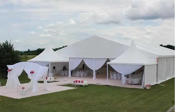 Free Design Outdoor Tents Black Aluminum Shelter Atrium Structure Custom Tent Wedding Part Tent For Events
