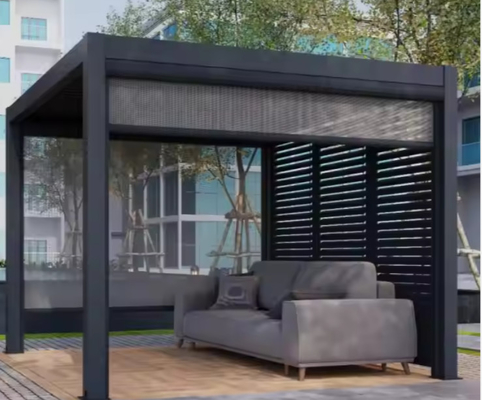 Easy To Install 3x3 Aluminium Waterproof System Pergola Persienne Kit Pergola Aluminium For European